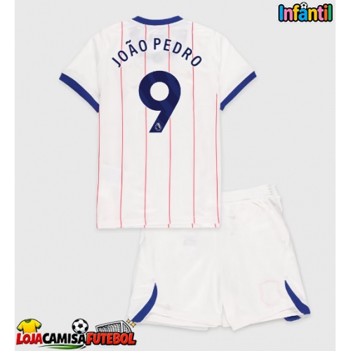 Camisa de Futebol Chelsea Joao Pedro #9 Equipamento Alternativo Infantil 2026-27 Manga Curta (+ Calças curtas)